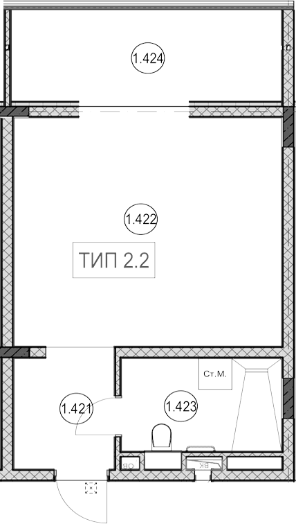 Продается 1-комн. квартира, 30.7 м²