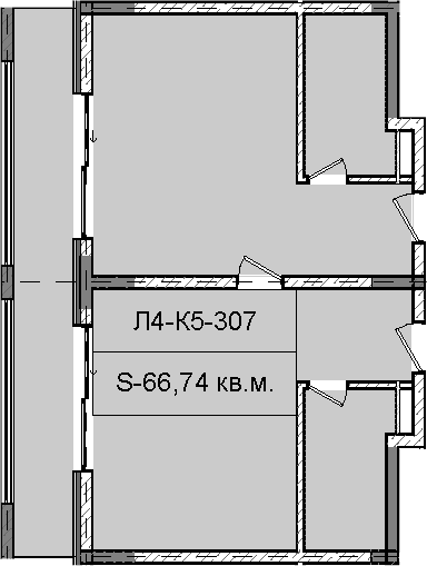 Продается 1-комн. квартира, 66.74 м²