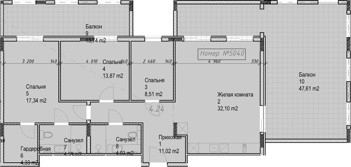 Продается 3-комн. квартира, 96.55 м²