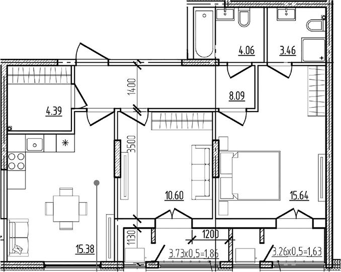 Продается 3-комн. квартира, 61.62 м²