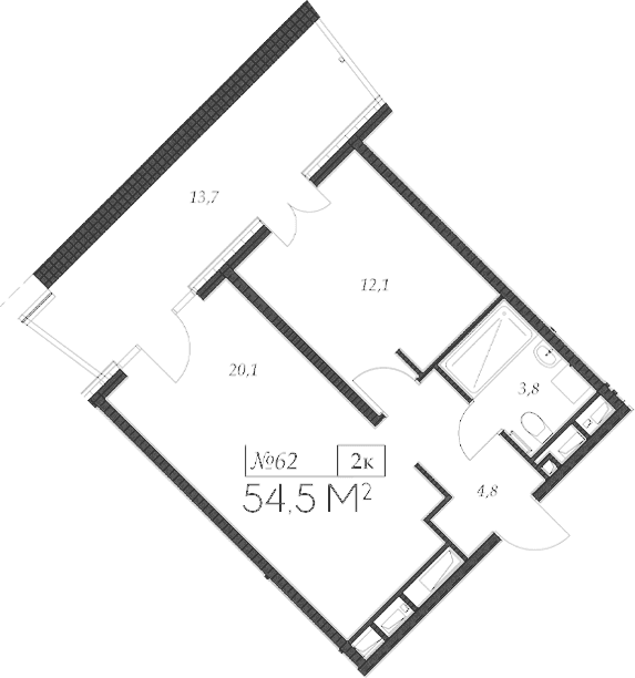 Продается 2-комн. квартира, 40.8 м²
