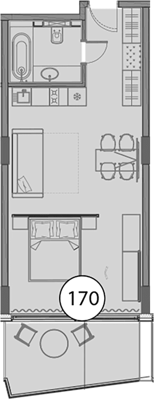 Продается 1-комн. квартира, 51.4 м²