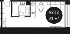 Продается 1-комн. квартира, 31.45 м²