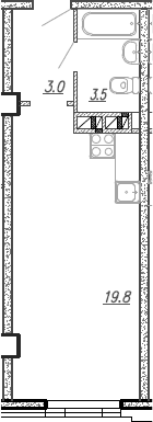 Продается 1-комн. квартира, 26.3 м²