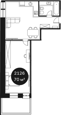 Продается 1-комн. квартира, 69.77 м²