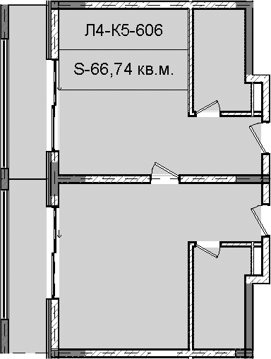 Продается 1-комн. квартира, 66.74 м²
