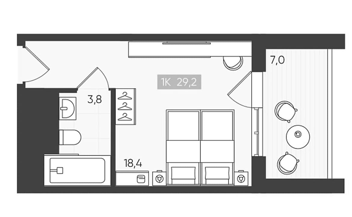 Продается 1-комн. квартира, 22.2 м²