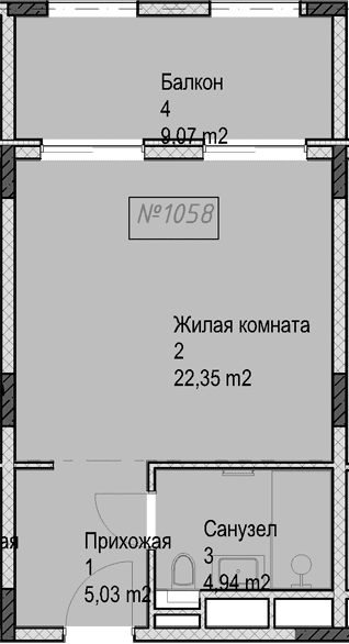 Продается 1-комн. квартира, 32.3 м²