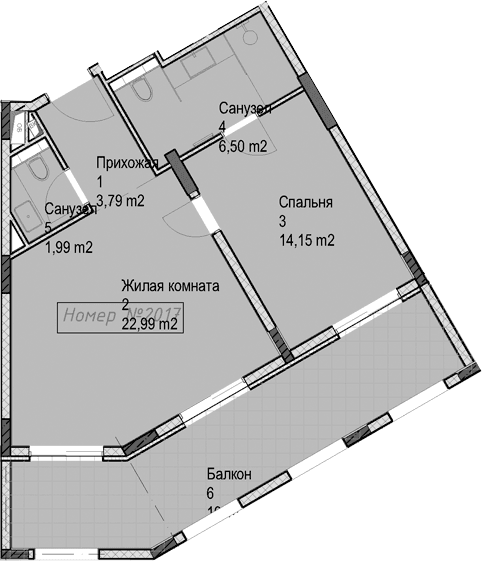 Продается 2-комн. квартира, 49.5 м²
