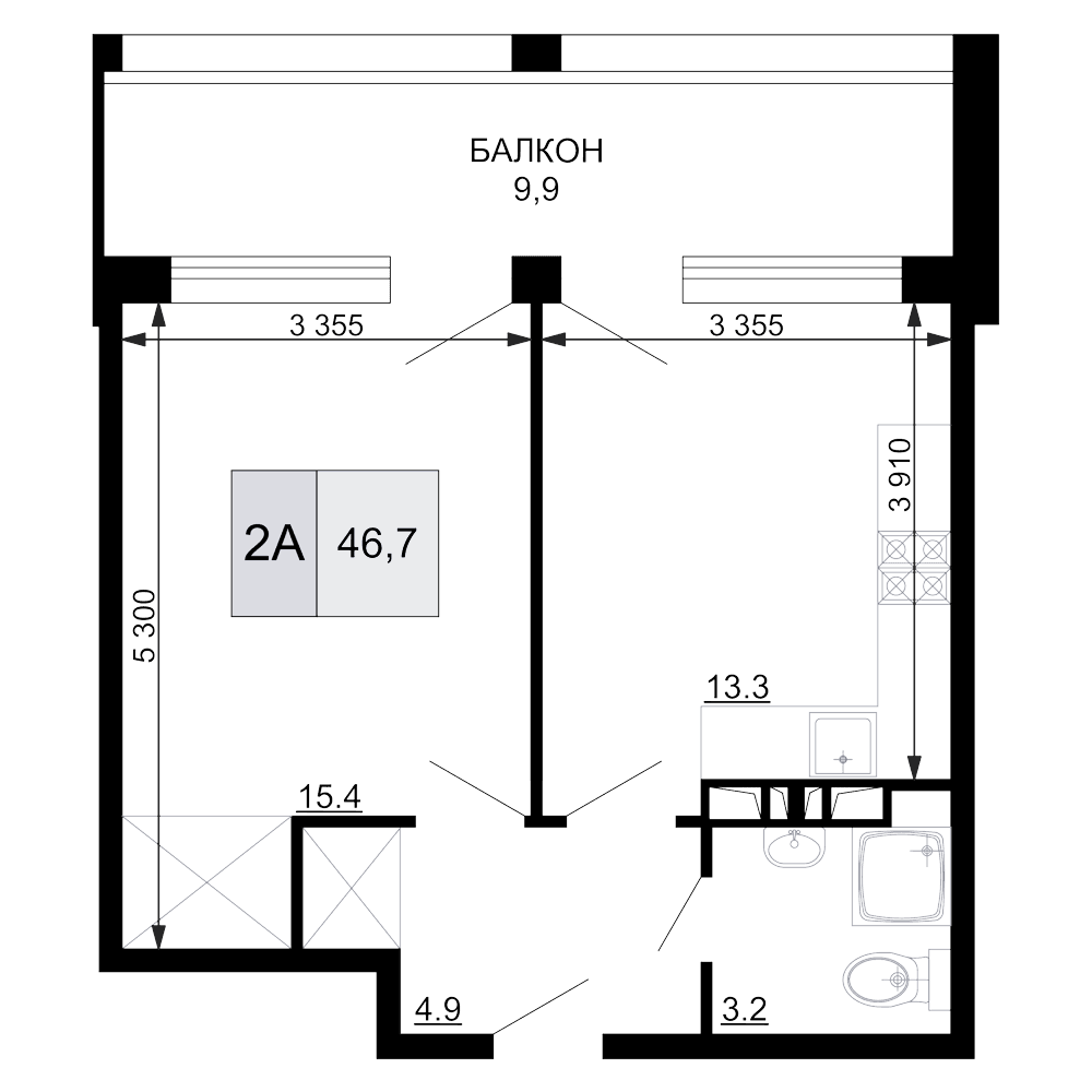 Продается 2-комн. квартира, 36.8 м²