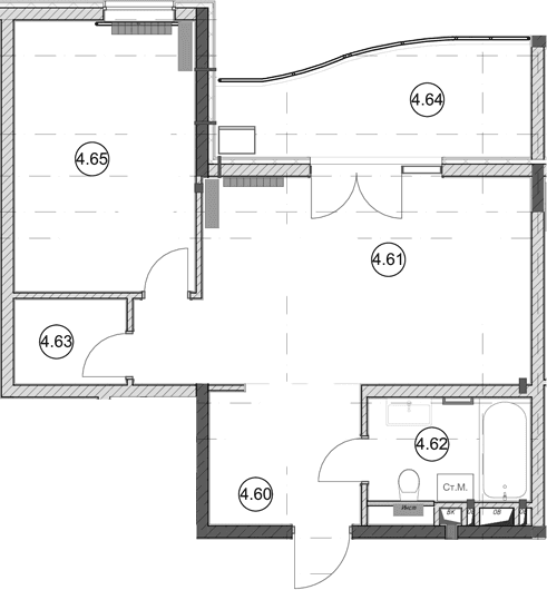 Продается 1-комн. квартира, 47.1 м²