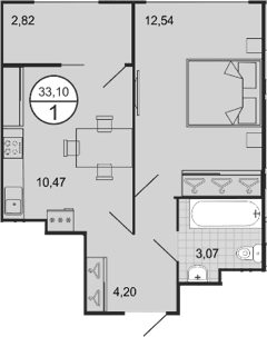 Продается 1-комн. квартира, 30.28 м²