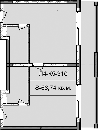 Продается 1-комн. квартира, 66.74 м²