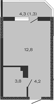 Продается 1-комн. квартира, 20.8 м²
