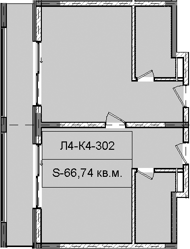Продается 1-комн. квартира, 66.74 м²