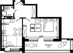 Продается 1-комн. квартира, 44.8 м²