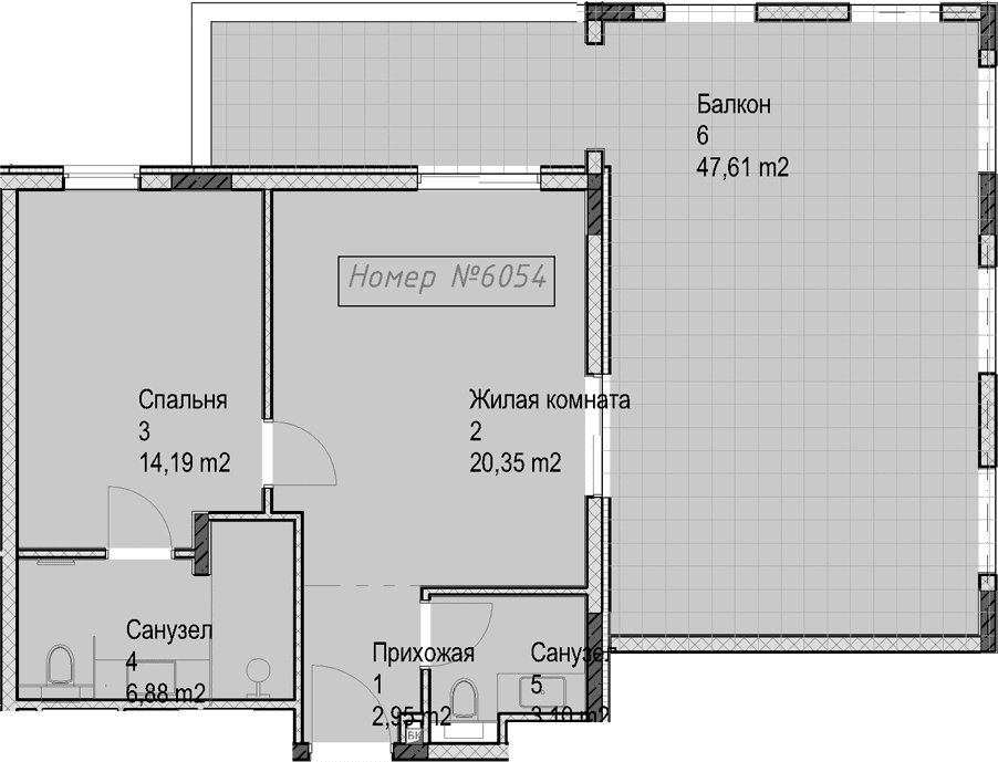 Продается 2-комн. квартира, 47.5 м²