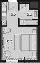Продается 1-комн. квартира, 27.1 м²