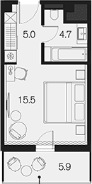 Продается 1-комн. квартира, 25.2 м²