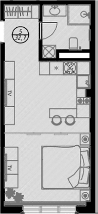 Продается 1-комн. квартира, 32.7 м²