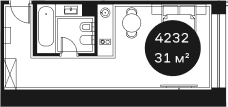 Продается 1-комн. квартира, 31.45 м²