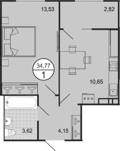 Продается 1-комн. квартира, 31.95 м²
