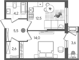 Продается 1-комн. квартира, 38.8 м²