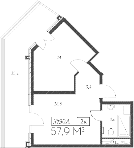 Продается 2-комн. квартира, 38.8 м²