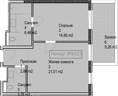 Продается 2-комн. квартира, 48.3 м²