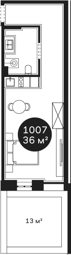 Продается 1-комн. квартира, 36.27 м²