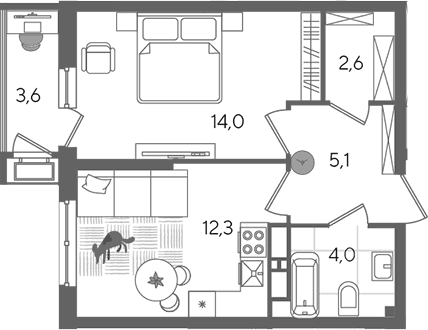 Продается 1-комн. квартира, 38 м²
