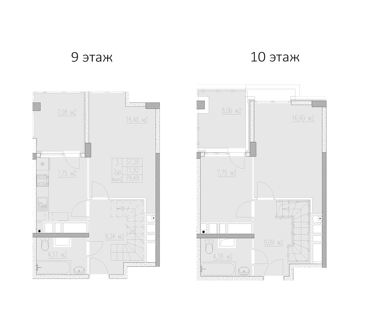 Продается 3-комн. квартира, 71.92 м²