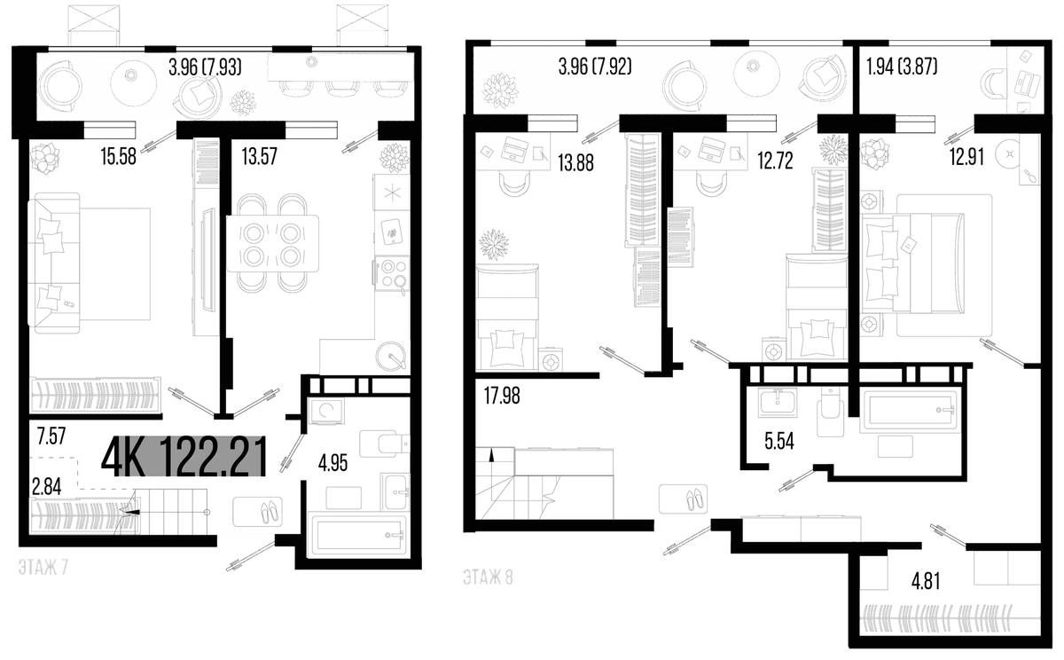 Продается 4-комн. квартира, 112.35 м²