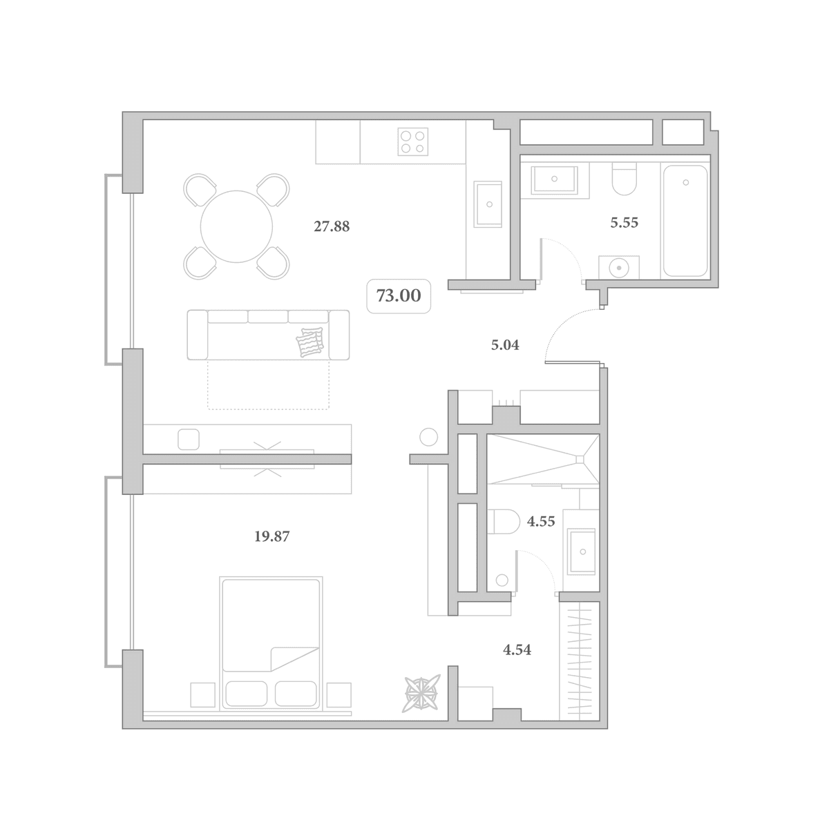 Продается 2-комн. квартира, 67.2 м²