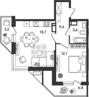 Продается 2-комн. квартира, 40 м²