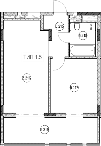Продается 2-комн. квартира, 41.2 м²