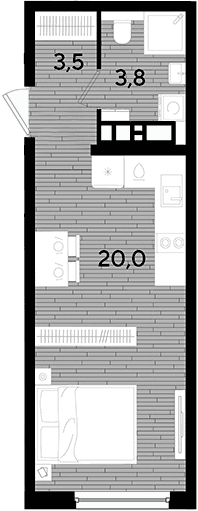 Продается 1-комн. квартира, 27.3 м²