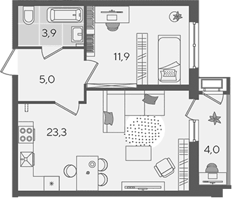 Продается 2-комн. квартира, 44.1 м²