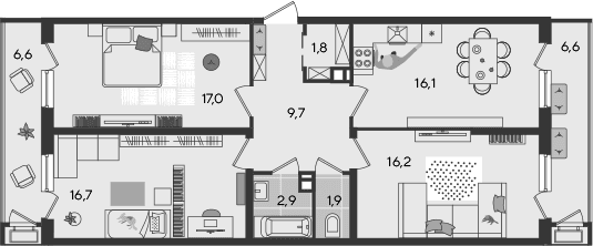 Продается 4-комн. квартира, 82.3 м²