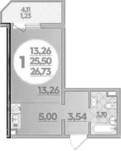 Продается 1-комн. квартира, 25.5 м²