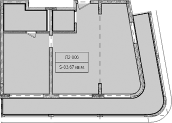 Продается 1-комн. квартира, 83.67 м²