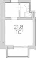 Продается 1-комн. квартира, 21.8 м²