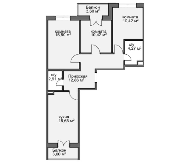 Продается 3-комн. квартира, 67.49 м²