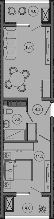 Продается 2-комн. квартира, 35.3 м²
