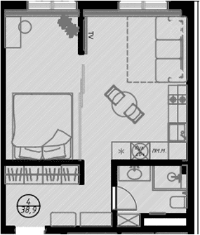 Продается 1-комн. квартира, 38.7 м²