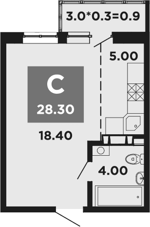 Продается 1-комн. квартира, 27.3 м²