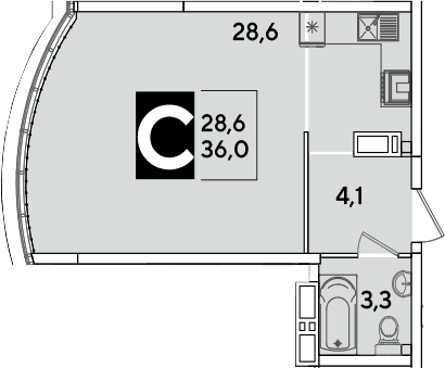 Продается 1-комн. квартира, 36 м²