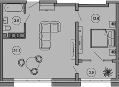 Продается 2-комн. квартира, 45.7 м²