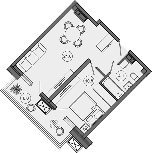Продается 2-комн. квартира, 37.9 м²