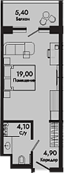 Продается 1-комн. квартира, 28 м²